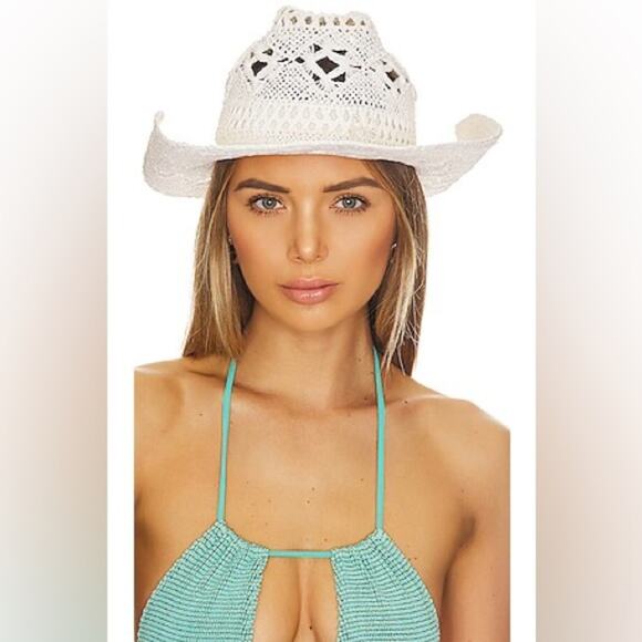 Ruslan Baginskiy Knitted Cowboy Hat in White - Picture 1 of 6
